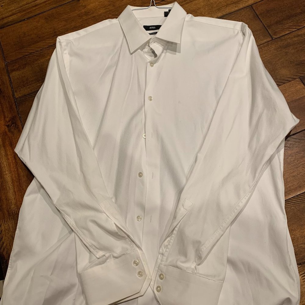 Hugo Boss Regular Fit Dress Shirt - White